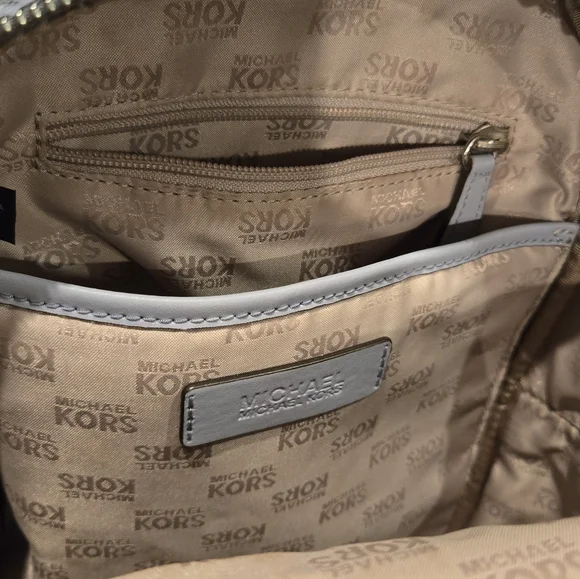 Michael Kors Canvas Blue Flower Backpack - Picture 4 of 11